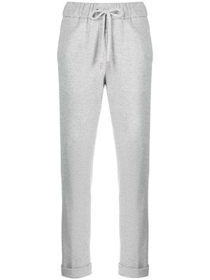 Peserico brushed-effect drawstring track pants - Grey