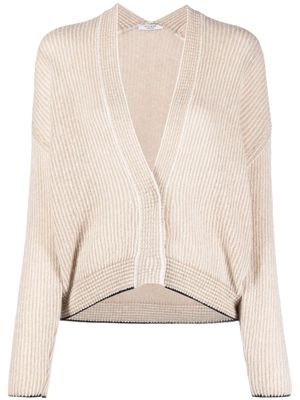 Peserico button-front long-sleeved cardigan - Neutrals