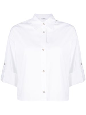Peserico button-up cropped shirt - White