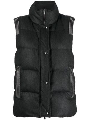 Peserico button-up padded down gilet - Grey