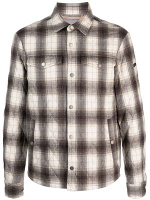 Peserico checked quilted shirt jacket - Neutrals