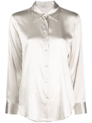 Peserico classic-collar silk shirt - Neutrals