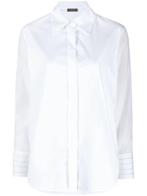 Peserico concealed-fastening long-sleeve shirt - White