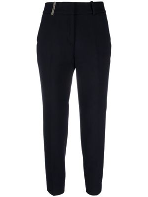 Peserico concealed-fastening tapered trousers - Blue