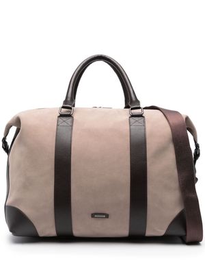 Peserico contrasting-panel calf-leather holdall - Brown
