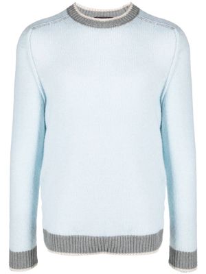 Peserico contrasting-trim fine-knit jumper - Blue