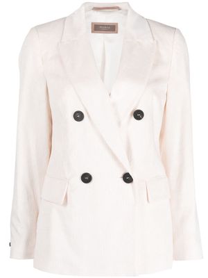 Peserico corduroy double-breasted blazer - Pink