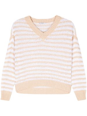 Peserico cotton open-knit jumper - Neutrals