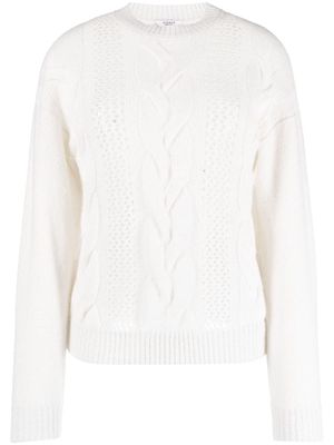 Peserico crew-neck cable-knit jumper - White