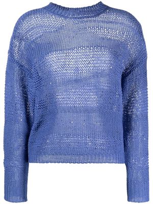 Peserico crochet knit jumper - Blue