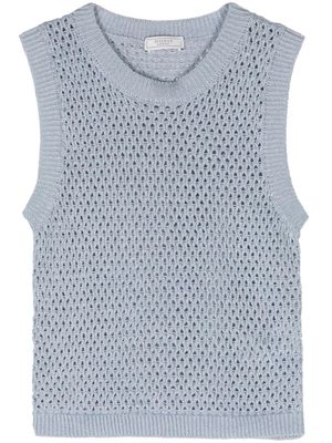 Peserico crochet open-knit vest - Blue