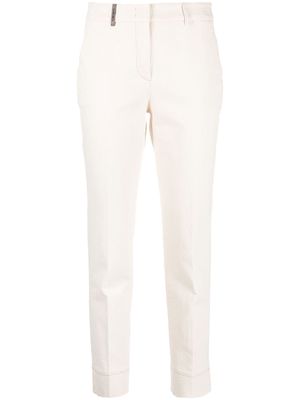 Peserico cropped cigarette trousers - Neutrals