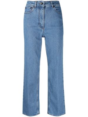 Peserico cropped high-waisted jeans - Blue