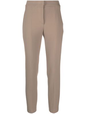 Peserico cropped slim-fit trousers - Brown