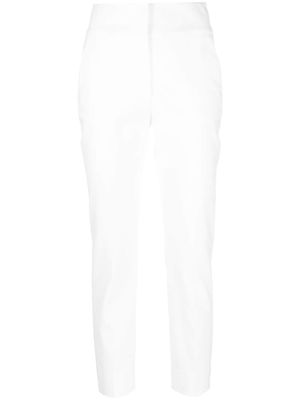 Peserico cropped slim-fit trousers - White