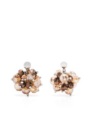 Peserico crystal cluster earrings - Silver