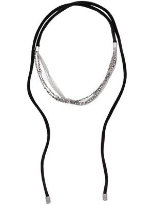 Peserico crystal-detail velvet hairband - Black
