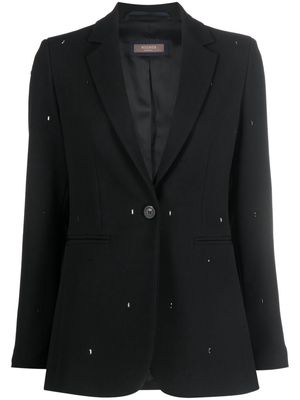 Peserico crystal-embellished single-breasted blazer - Black