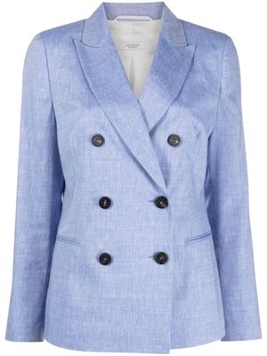 Peserico double-breasted button blazer - Blue