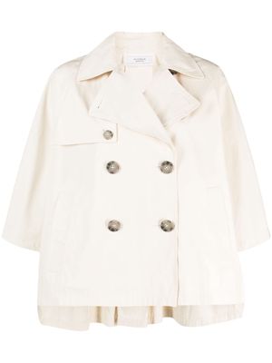 Peserico double-breasted cape trenchcoat - Neutrals