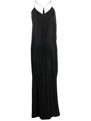 Peserico draped long dress - Black