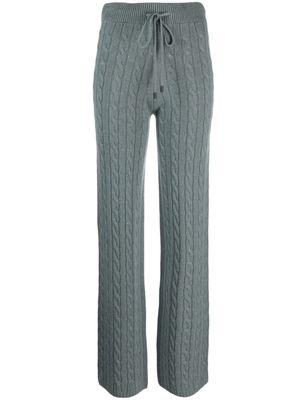 Peserico drawstring chunky-knit trousers - Green