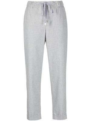 Peserico drawstring cotton cropped trousers - Grey