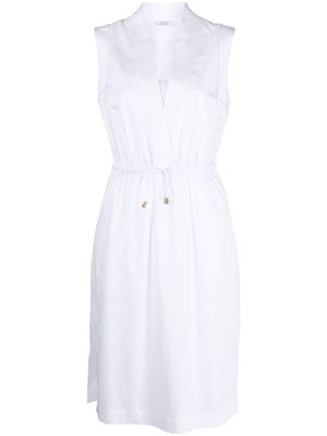 Peserico drawstring-waist sleeveless dress - White