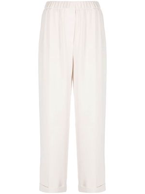 Peserico elasticated straight-leg trousers - Neutrals