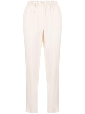 Peserico elasticated-waist cropped trousers - Neutrals
