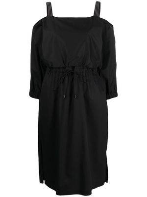 Peserico elasticated-waistband midi dress - Black
