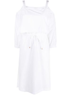 Peserico elasticated-waistband midi dress - White