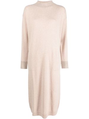 Peserico felted tricot midi dress - Pink