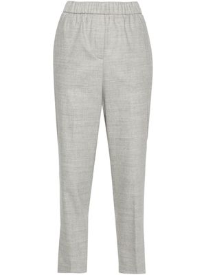 Peserico fine-knit mélange tailored trousers - Grey