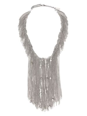 Peserico fringed choker necklace - Silver