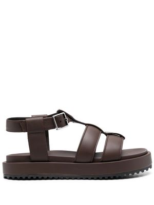 Peserico Gladiator flatform sandals - Brown