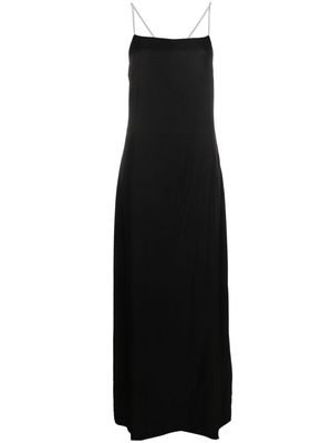 Peserico glitter-detail criss-cross straps dress - Black