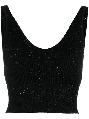 Peserico glitter-detail knitted top - Black