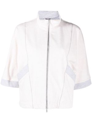 Peserico half-sleeve zip-up sweatshirt - Neutrals