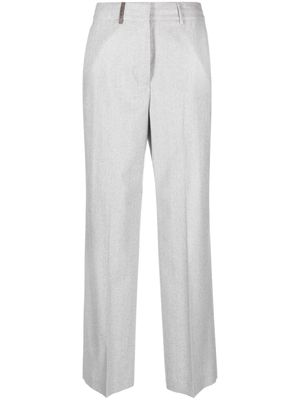 Peserico herringbone-pattern tailored trousers - Grey