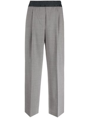 Peserico hig-waisted wide-leg trousers - Grey