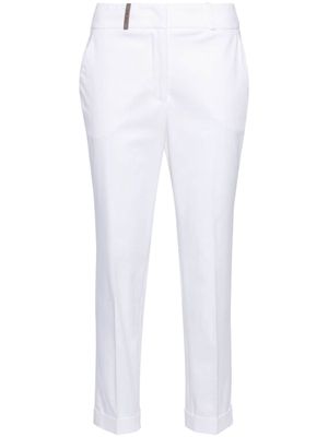 Peserico high-waist cropped trousers - White