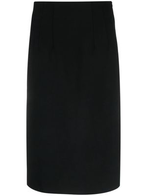 Peserico high-waist straight midi skirt - Black