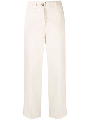 Peserico high-waisted cotton pants - Neutrals
