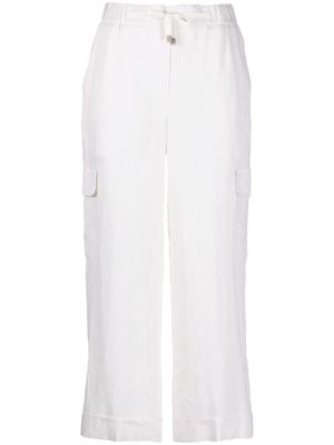 Peserico high-waisted linen cropped trousers - Neutrals