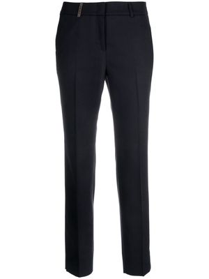 Peserico Iconic Cigarette cropped trousers - Blue