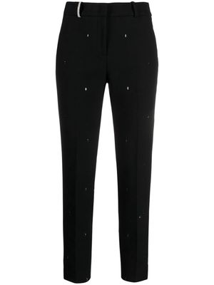 Peserico Iconic rhinestone-embellished trousers - Black