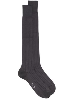 Peserico knitted cotton long socks - Blue