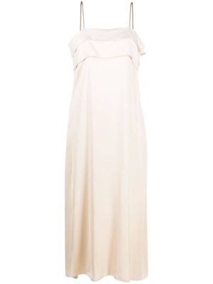 Peserico layered linen long dress - Neutrals