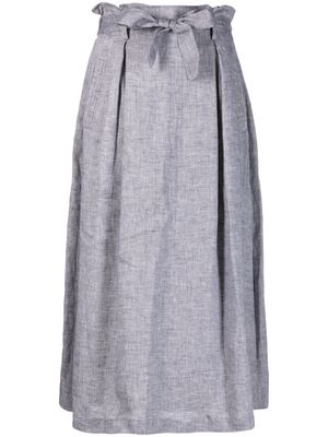 Peserico linen pleated midi skirt - Grey